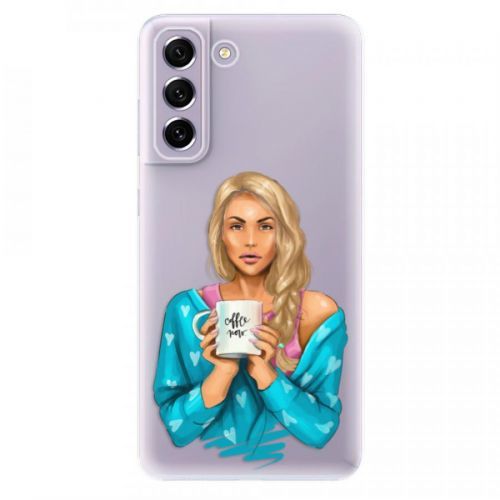 Odolné silikónové puzdro iSaprio - Coffe Now - Blond - Samsung Galaxy S21 FE 5G