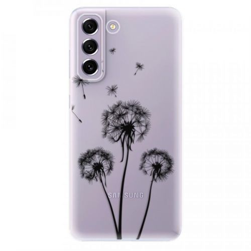 Odolné silikónové puzdro iSaprio - Three Dandelions - black - Samsung Galaxy S21 FE 5G