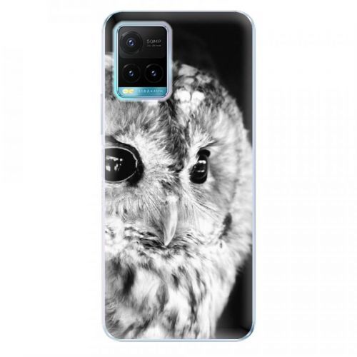 Odolné silikónové puzdro iSaprio - BW Owl - Vivo Y21 / Y21s / Y33s