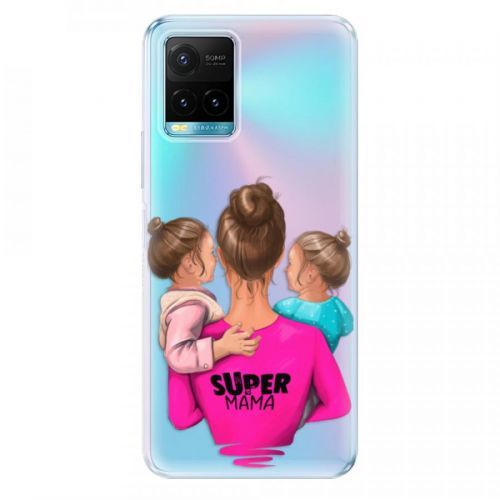 Odolné silikónové puzdro iSaprio - Super Mama - Two Girls - Vivo Y21 / Y21s / Y33s