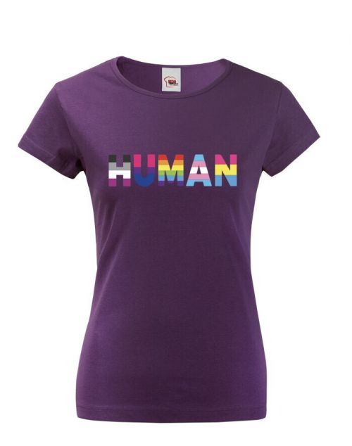 Dámské tričko s potlačou Human - LGBT pánské tričko