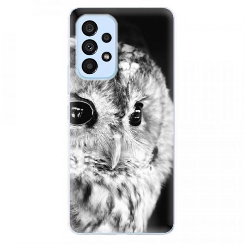 Odolné silikónové puzdro iSaprio - BW Owl - Samsung Galaxy A53 5G