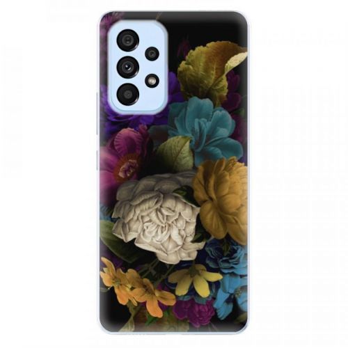 Odolné silikónové puzdro iSaprio - Dark Flowers - Samsung Galaxy A53 5G