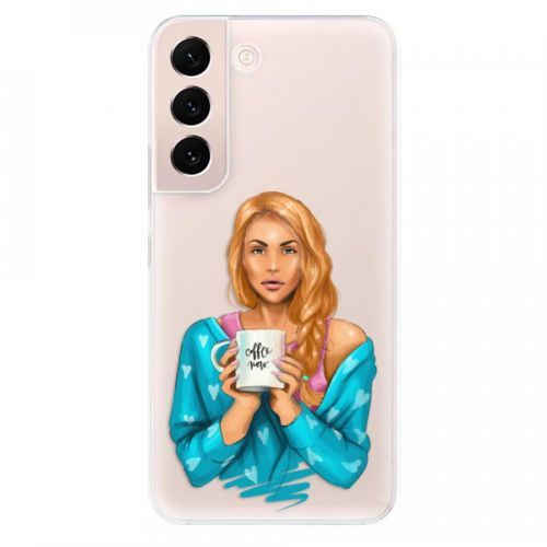 Odolné silikónové puzdro iSaprio - Coffe Now - Redhead - Samsung Galaxy S22 5G