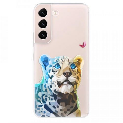 Odolné silikónové puzdro iSaprio - Leopard With Butterfly - Samsung Galaxy S22 5G