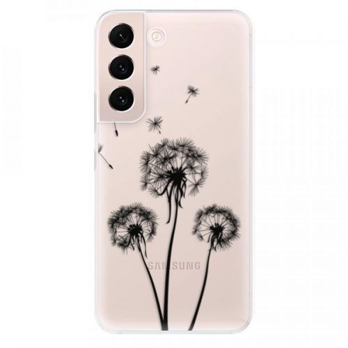 Odolné silikónové puzdro iSaprio - Three Dandelions - black - Samsung Galaxy S22 5G