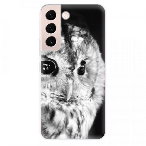 Odolné silikónové puzdro iSaprio - BW Owl - Samsung Galaxy S22+ 5G