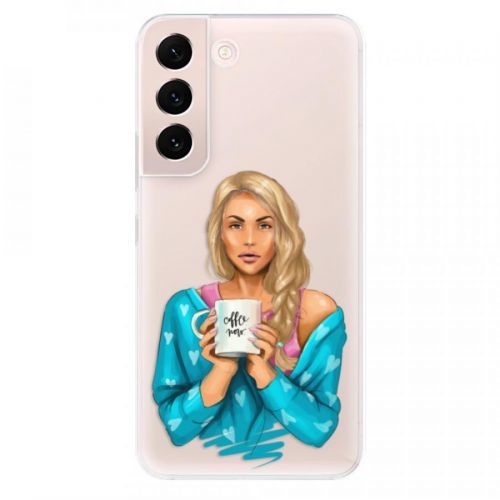 Odolné silikónové puzdro iSaprio - Coffe Now - Blond - Samsung Galaxy S22+ 5G