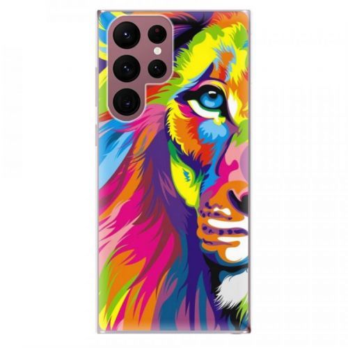 Odolné silikónové puzdro iSaprio - Rainbow Lion - Samsung Galaxy S22 Ultra 5G