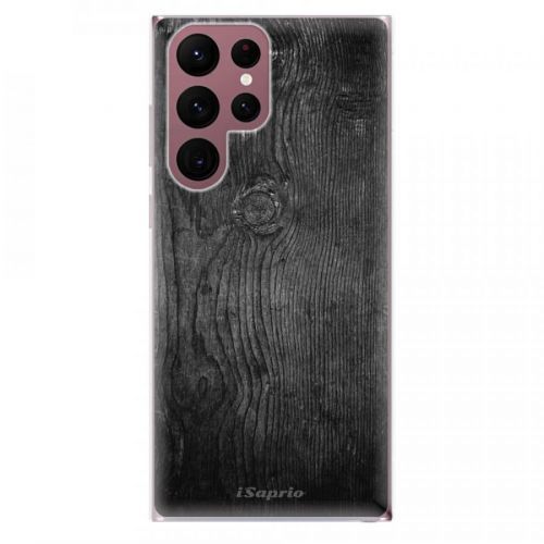 Odolné silikónové puzdro iSaprio - Black Wood 13 - Samsung Galaxy S22 Ultra 5G