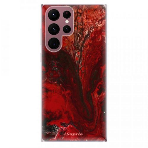 Odolné silikónové puzdro iSaprio - RedMarble 17 - Samsung Galaxy S22 Ultra 5G