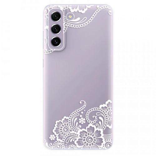 Odolné silikónové puzdro iSaprio - White Lace 02 - Samsung Galaxy S21 FE 5G