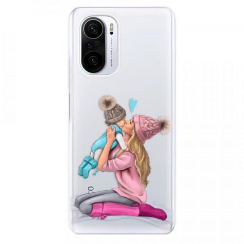 Odolné silikónové puzdro iSaprio - Kissing Mom - Blond and Boy - Xiaomi Poco F3