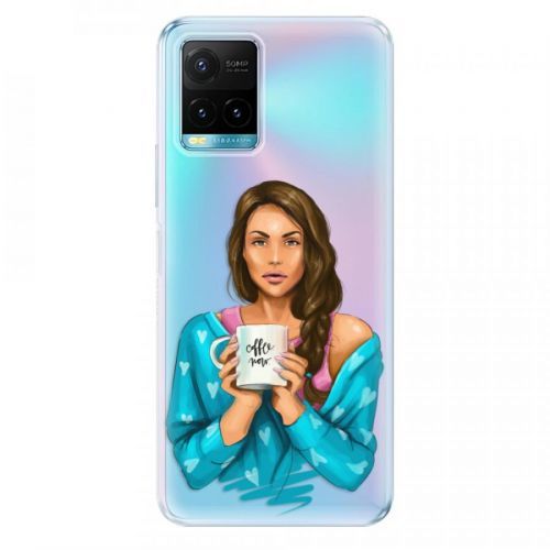Odolné silikónové puzdro iSaprio - Coffe Now - Brunette - Vivo Y21 / Y21s / Y33s