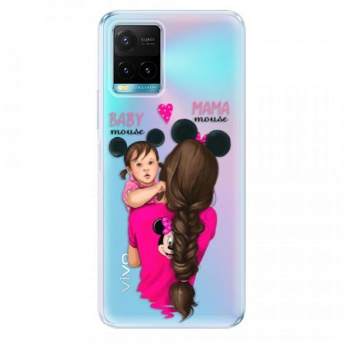 Odolné silikónové puzdro iSaprio - Mama Mouse Brunette and Girl - Vivo Y21 / Y21s / Y33s