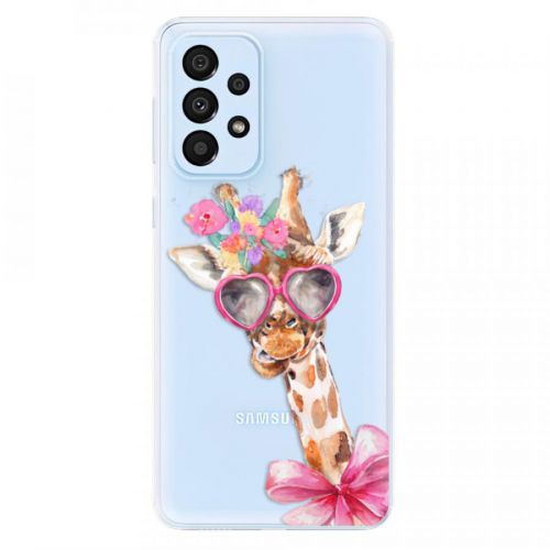 Odolné silikónové puzdro iSaprio - Lady Giraffe - Samsung Galaxy A33 5G