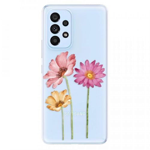 Odolné silikónové puzdro iSaprio - Three Flowers - Samsung Galaxy A53 5G