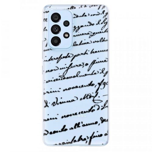 Odolné silikónové puzdro iSaprio - Handwriting 01 - black - Samsung Galaxy A53 5G