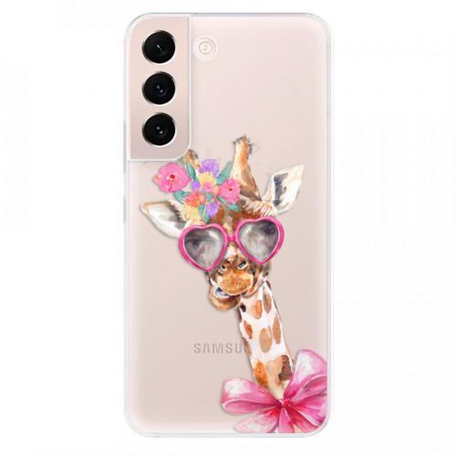 Odolné silikónové puzdro iSaprio - Lady Giraffe - Samsung Galaxy S22 5G