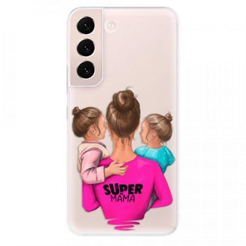 Odolné silikónové puzdro iSaprio - Super Mama - Two Girls - Samsung Galaxy S22+ 5G
