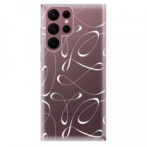 Odolné silikónové puzdro iSaprio - Fancy - white - Samsung Galaxy S22 Ultra 5G