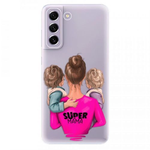 Odolné silikónové puzdro iSaprio - Super Mama - Two Boys - Samsung Galaxy S21 FE 5G