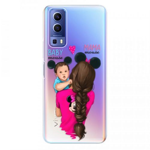 Odolné silikónové puzdro iSaprio - Mama Mouse Brunette and Boy - Vivo Y72 5G