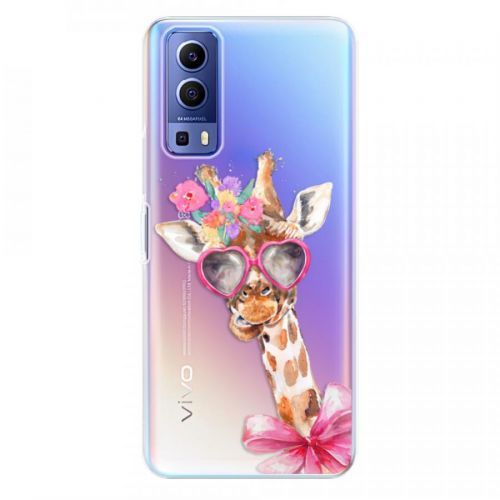 Odolné silikónové puzdro iSaprio - Lady Giraffe - Vivo Y72 5G