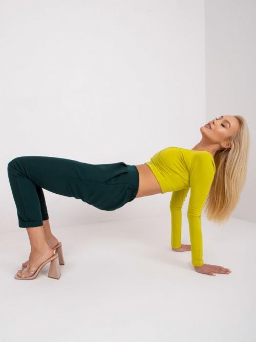 DHJ nohavice SP 13926.02 tmavo zelená S