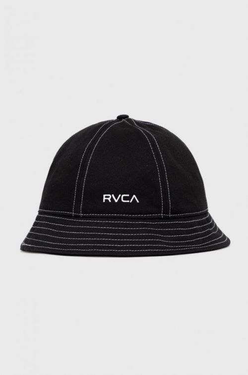 Bavlnený klobúk RVCA čierna farba, bavlnený