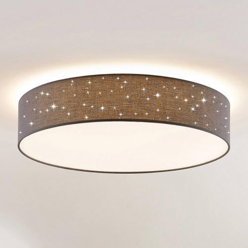 Lindby Ellamina stropné LED, 60 cm, tmavosivá