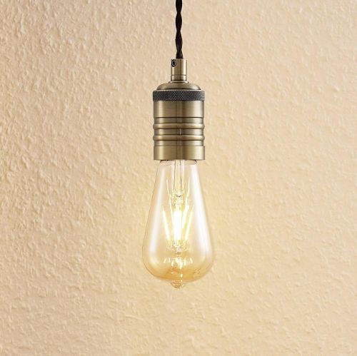 Lindby Gurima závesná lampa, mosadz starožitná