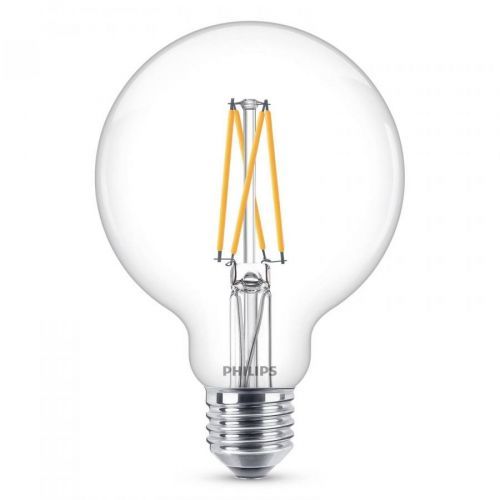 Philips E27 6W LED globe G95 číra stmievateľná 927