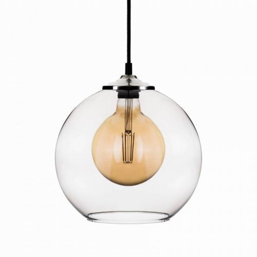 Závesná lampa Ball tienidlo guľa dymová sivá Ø25cm