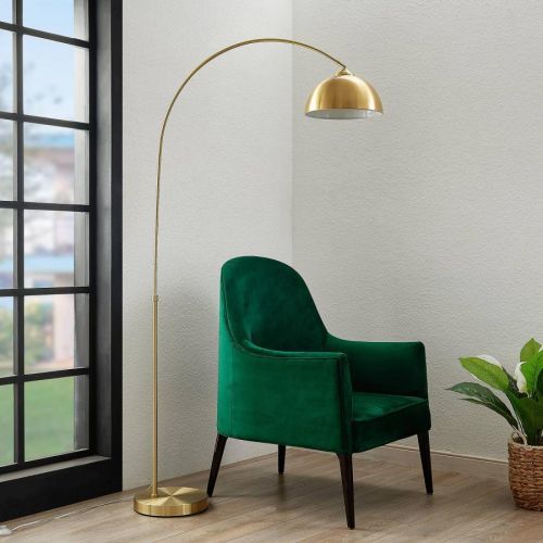 Lindby Lennart stojaca lampa, mosadz matná