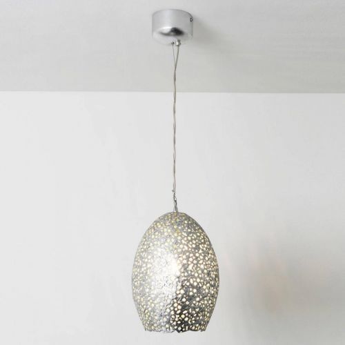Závesná lampa Cavalliere, striebro, Ø 22 cm