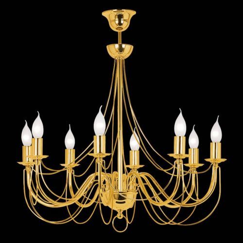 Visiaci luster Retro 8-pl. zlato 120 cm záves
