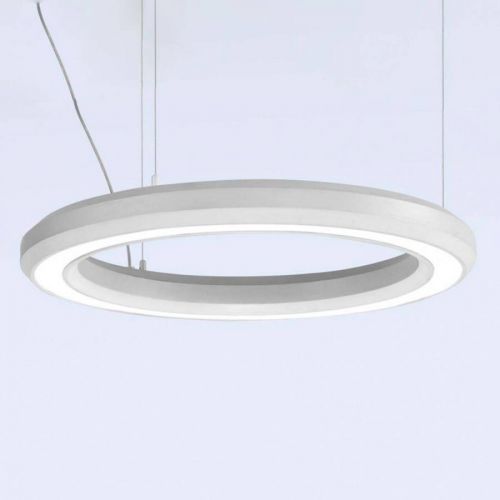 Závesné LED svietidlo Materica dole Ø 60 cm biele
