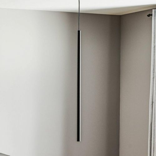 Závesná lampa Laser, 1-pl., čierna, tienidlo 75 cm