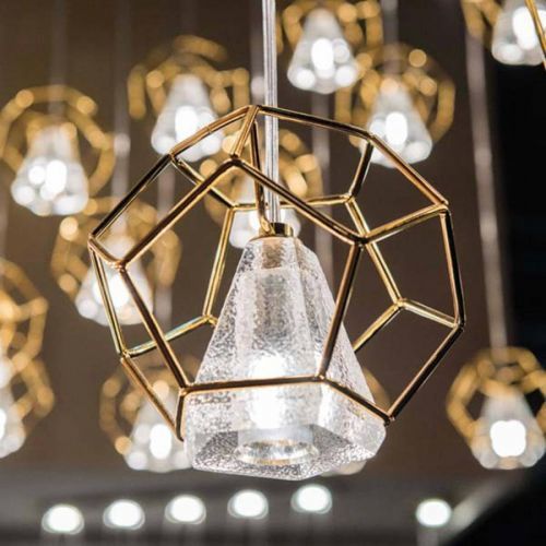Závesná lampa Incanto, zlato 24 kt, 1-plameňová