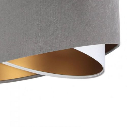 Závesná lampa Vivien 3-farebná, sivá/biela/zlatá