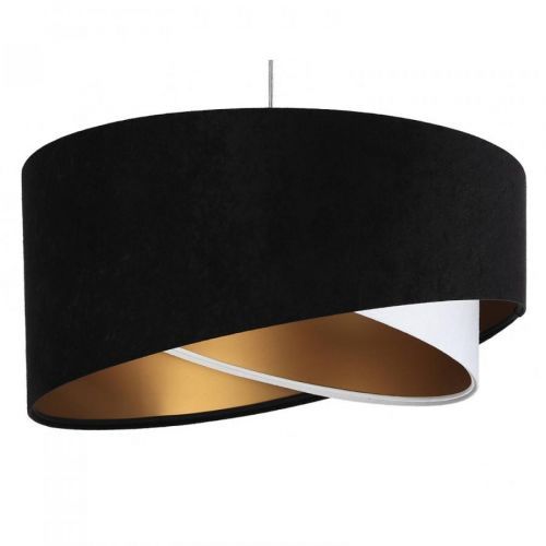 Závesná lampa Vivien 3-farebná, čierna/biela/zlatá