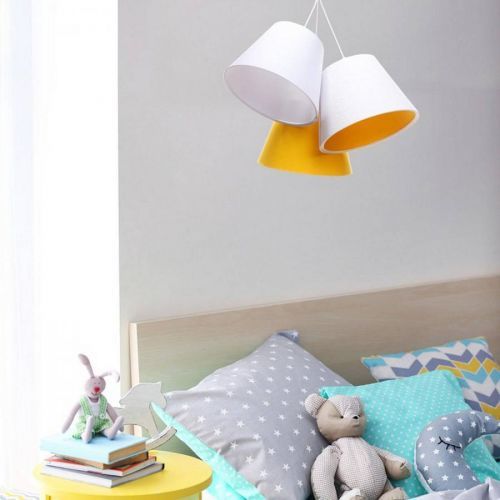 Závesná lampa Zsofia 3-plameňová, biela/oranžová