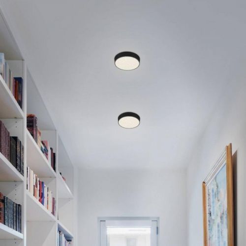 Stropné LED svietidlo Flame Star Ø 15,7 cm, čierna
