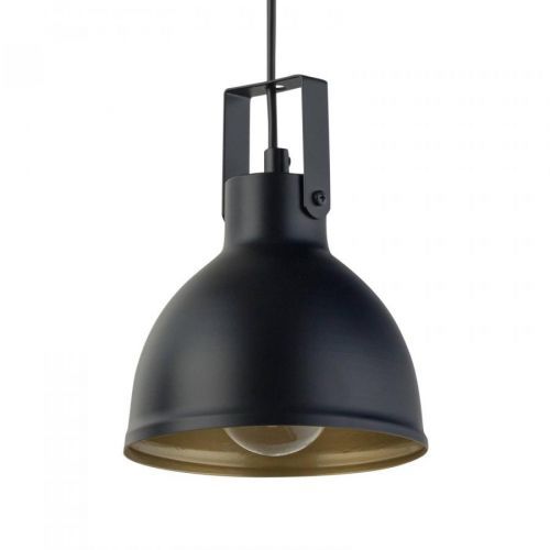 Závesná lampa Trial, 1-plameňová, čierna/zlatá