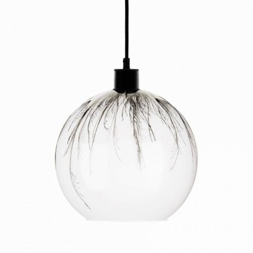 Závesná lampa Ball púpavový dekór hore Ø 25 cm