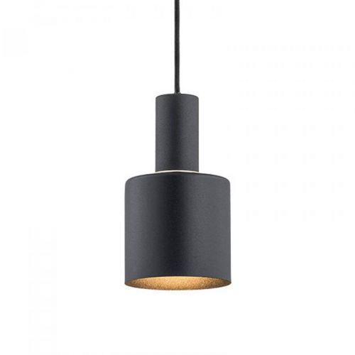 Závesná lampa Selma, 1-plameňová, čierna Ø 12 cm