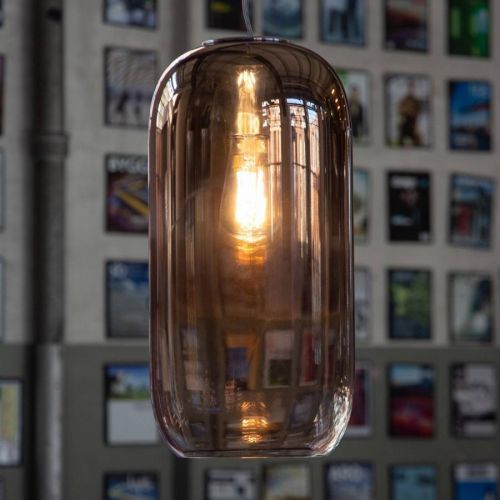 Artemide Gople závesná lampa bronzová/strieborná