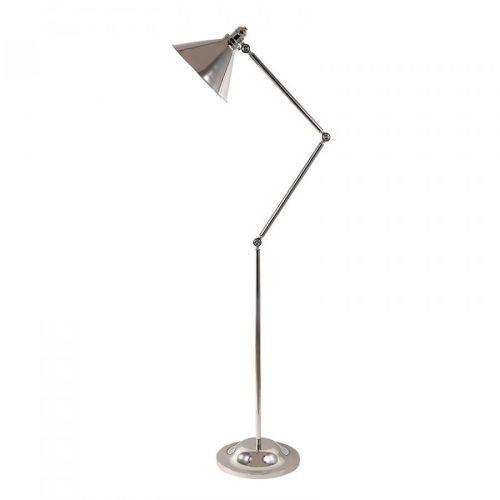 Stojaca lampa Provence, nastaviteľná leštený nikel