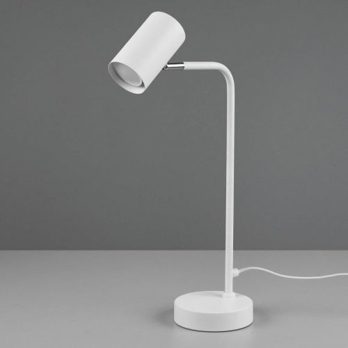 Stolná lampa Marley, biela matná